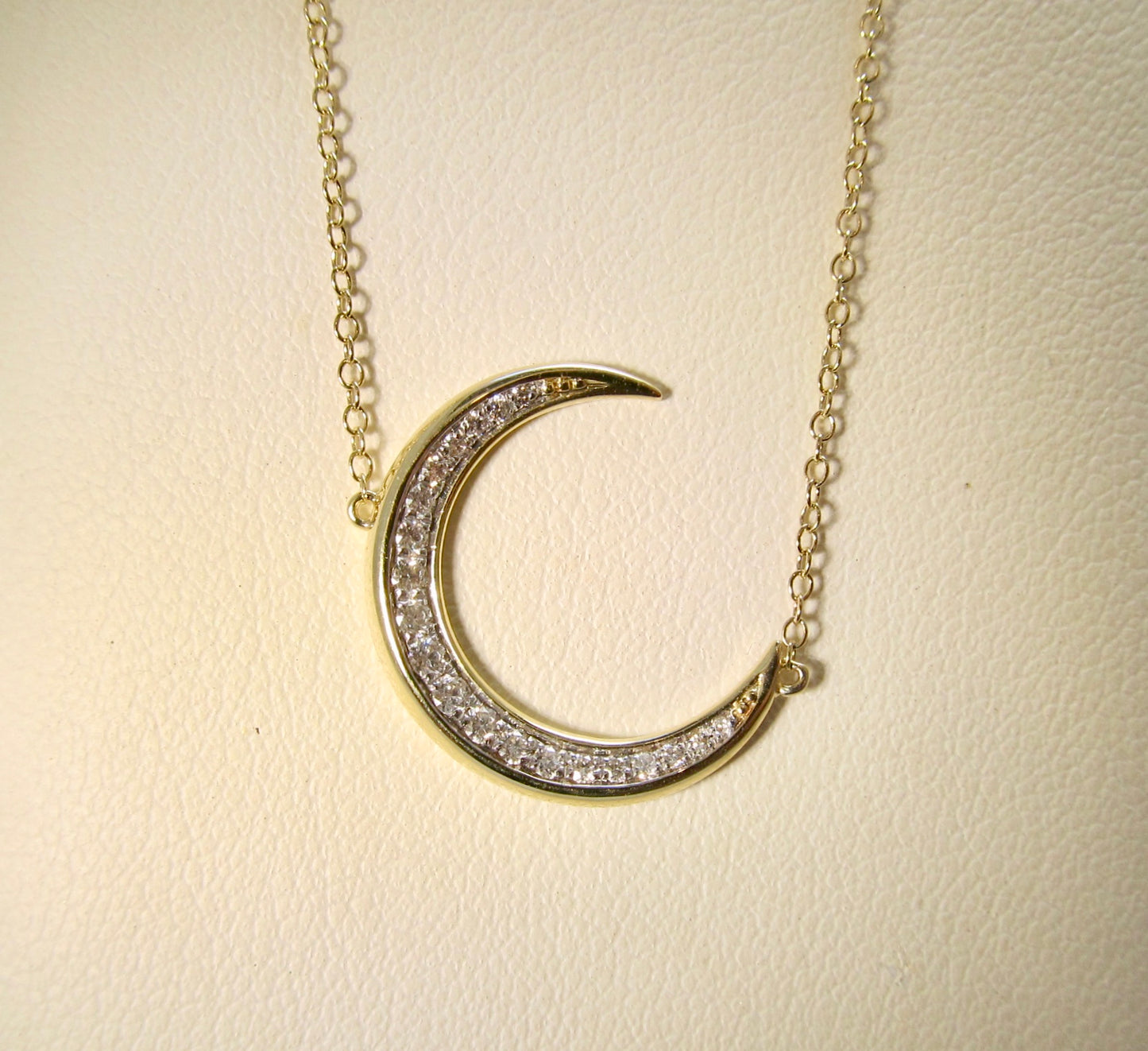 Gabriel & Co crescent moon necklace
