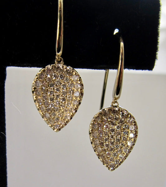 Gabriel & Co pave diamond drop earrings