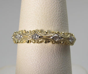 Gabriel & Co textured diamond band