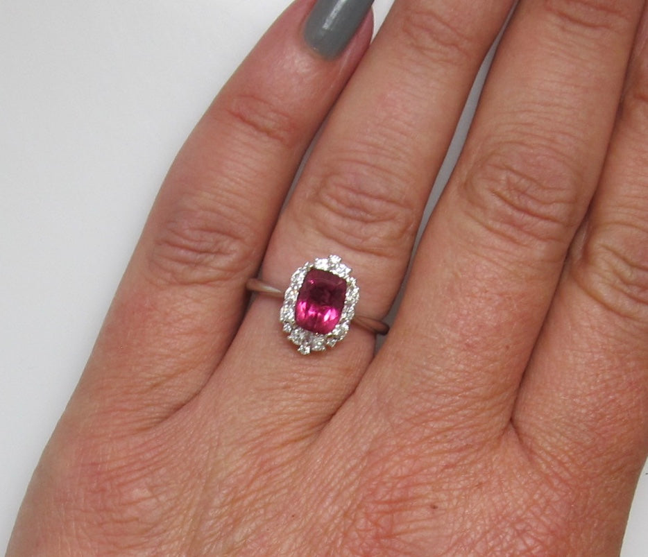 Gabriel & Co rubellite tourmaline ring