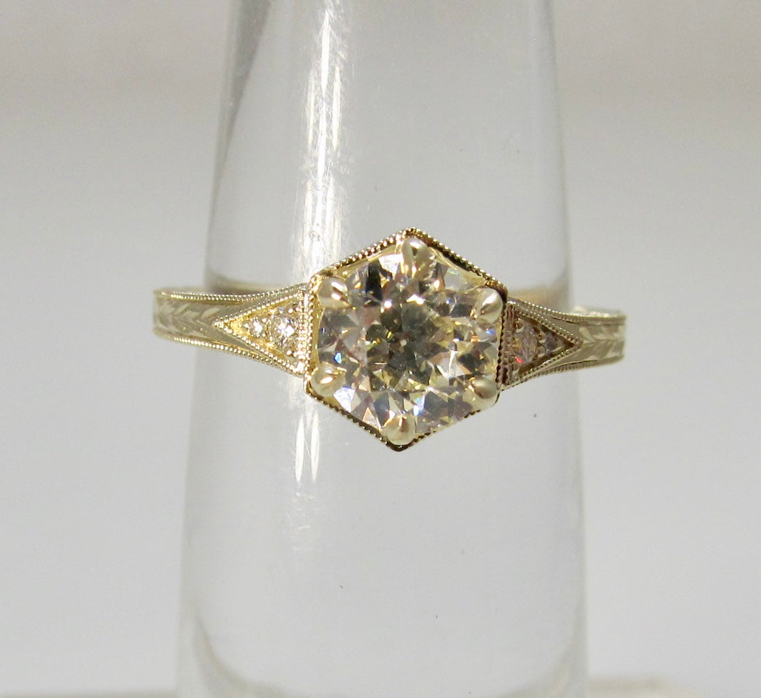 Gabriel & Co 1.05ct diamond engagement ring