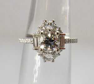 Gabriel & Co baguette engagement ring