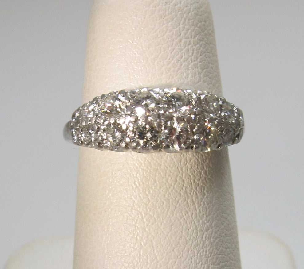 Antique double row diamond band