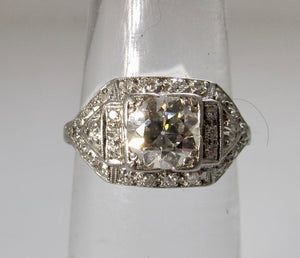 Antique platinum diamond ring