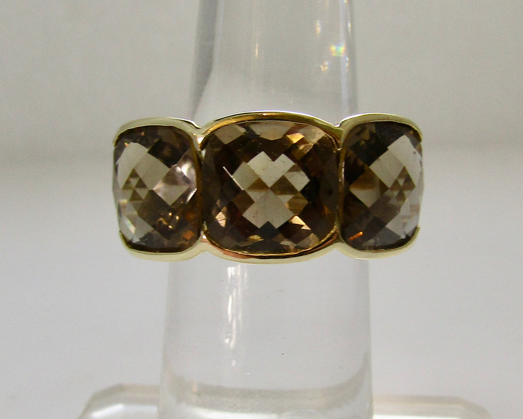 Smoky quartz cocktail ring