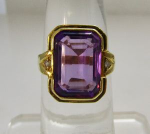 5ct amethyst diamond ring