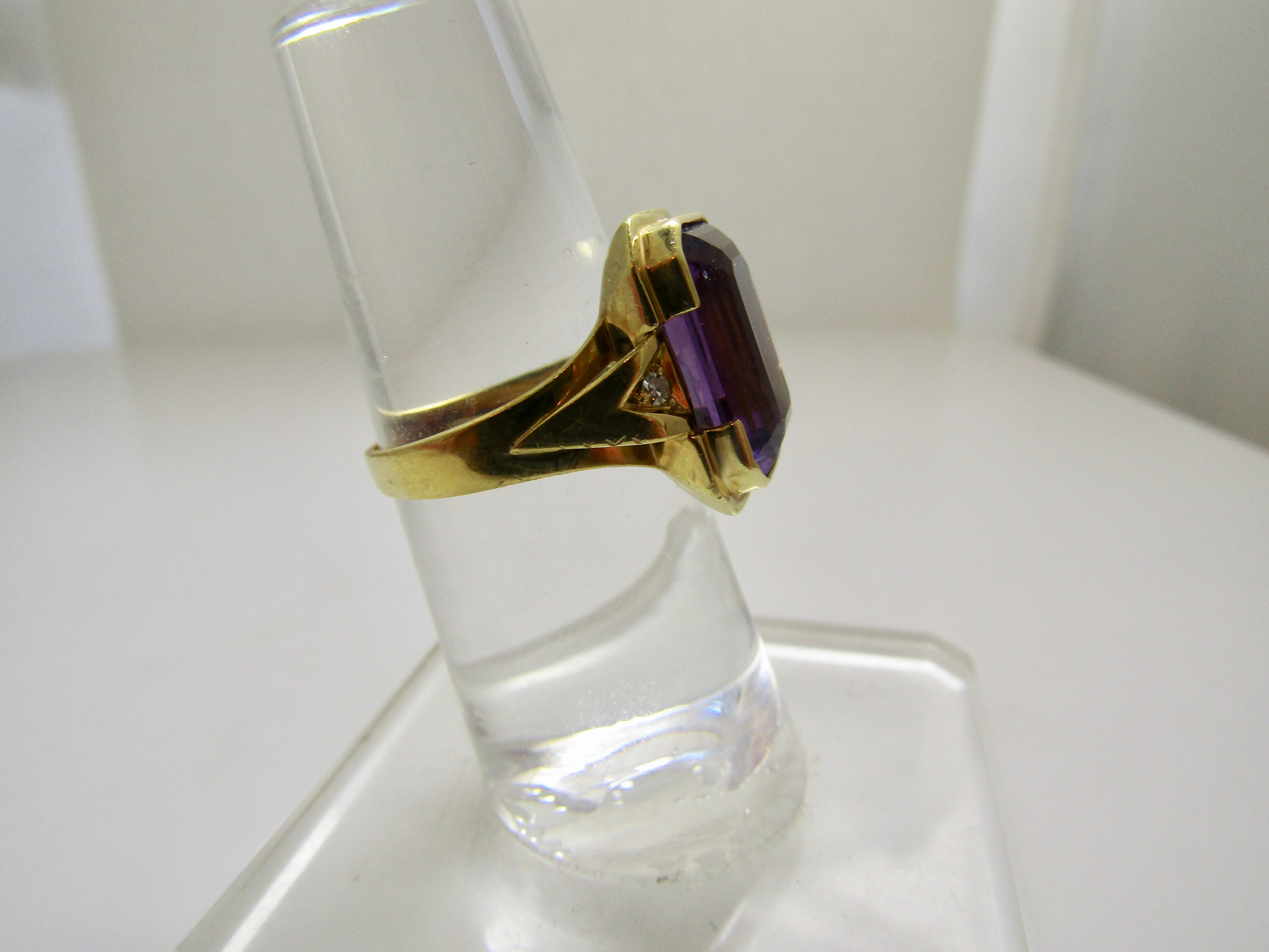 5ct amethyst diamond ring