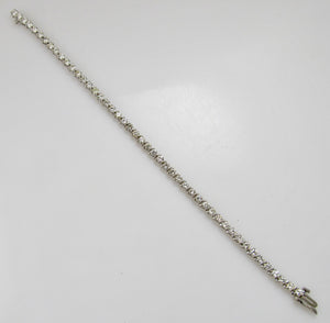 14k white gold diamond tennis bracelet