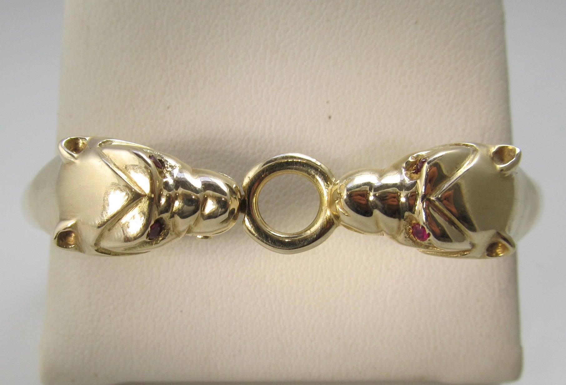 Gold panther head bracelet discount