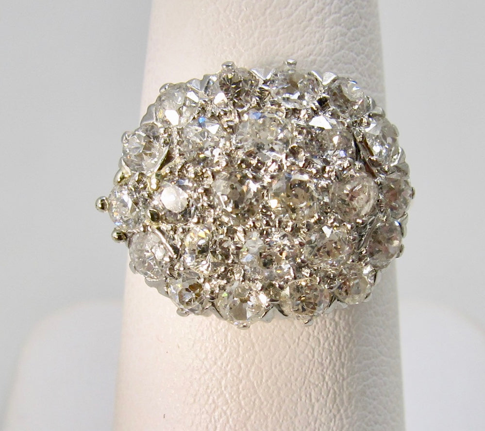 Antique 2.50ct diamond cluster ring