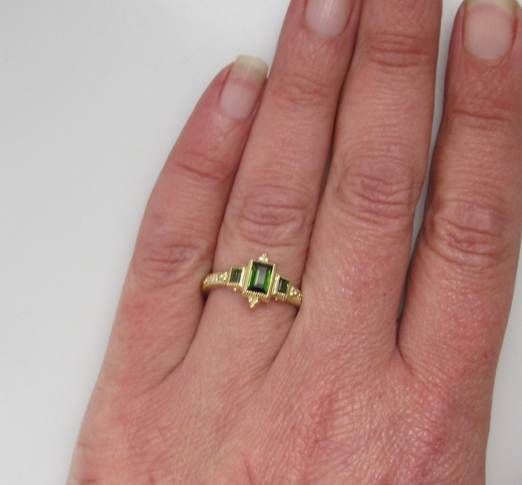 Judith Ripka tourmaline and diamond ring