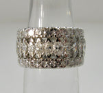 Wide platinum 4.00ct diamond eternity band