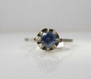 Vintage Ceylon sapphire engagement ring