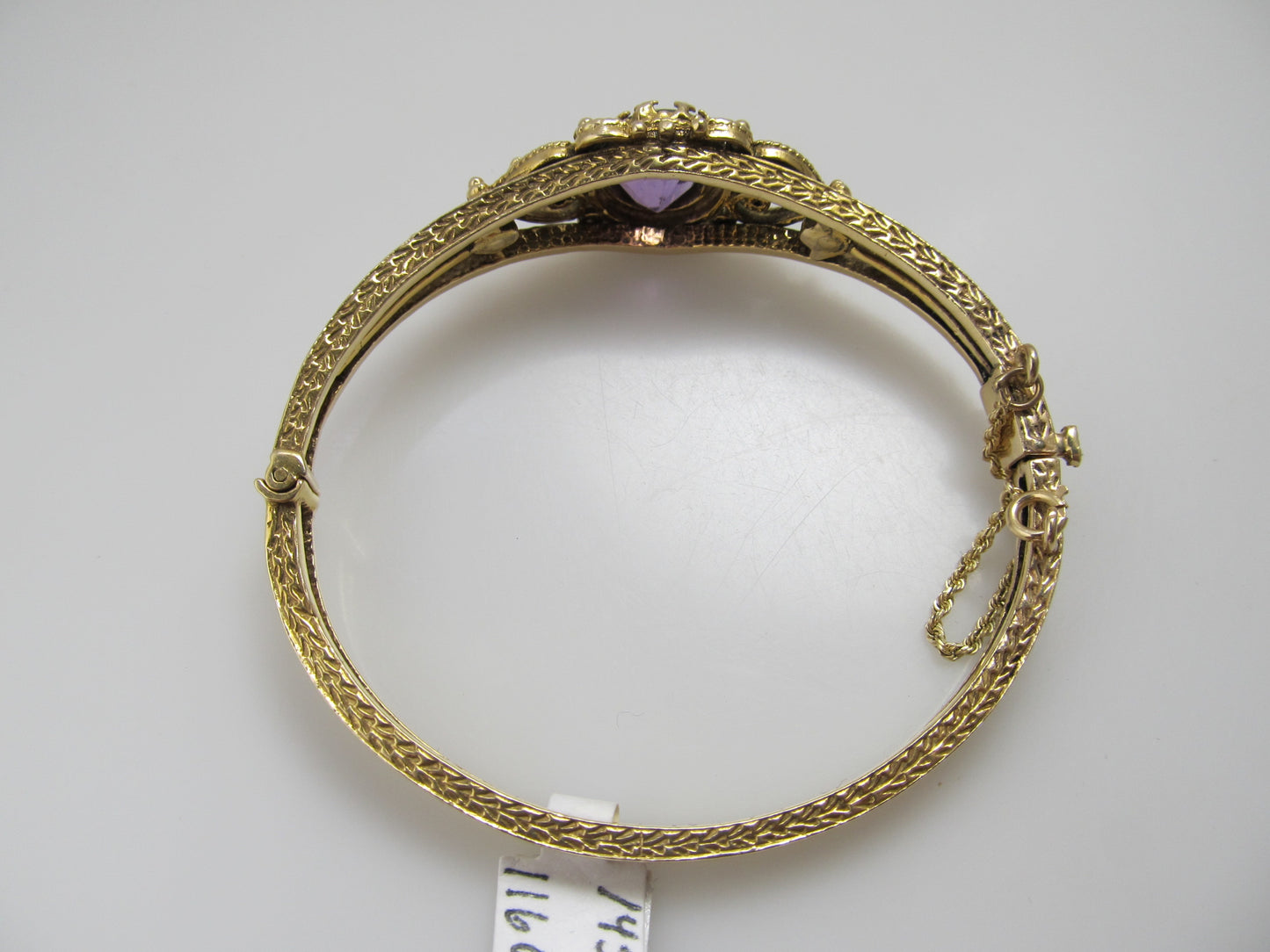 Vintage 14k amethyst bangle bracelet