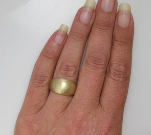 14k yellow gold matte finish band