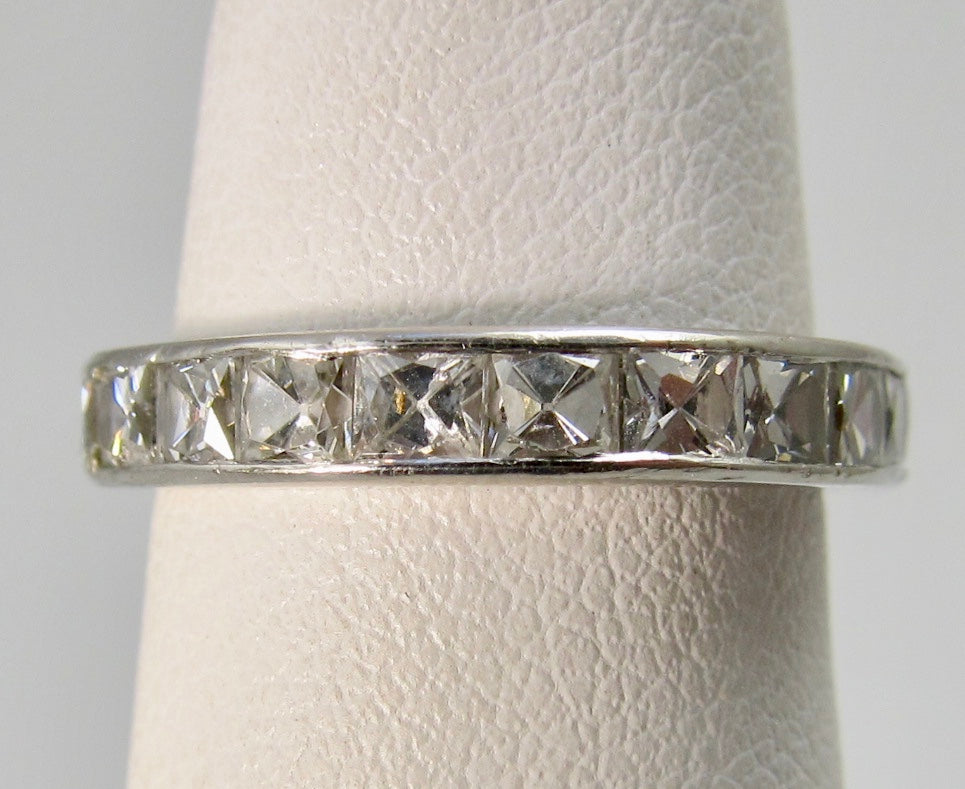 Antique French cut diamond eternity band