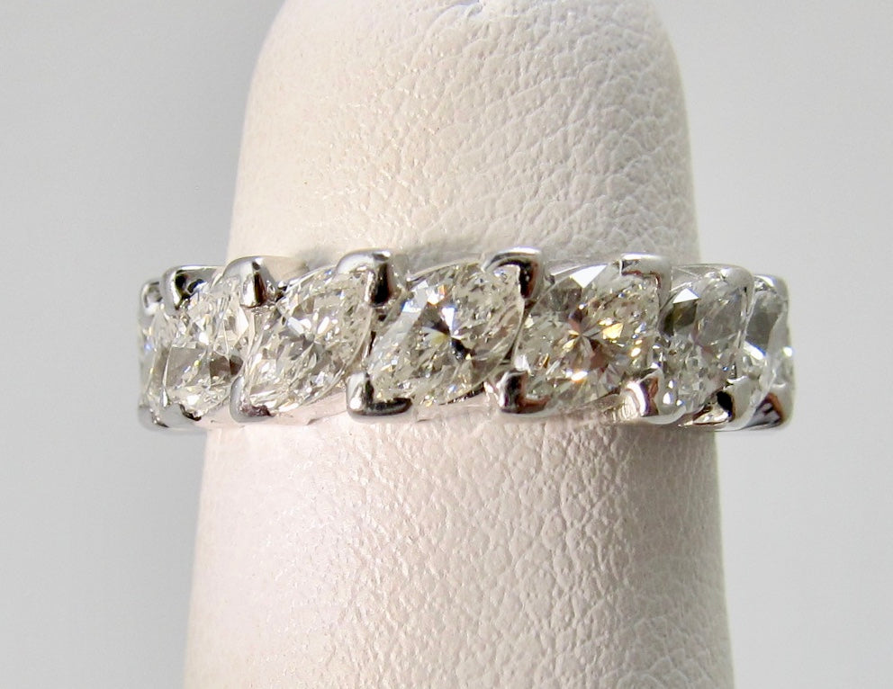 Platinum 2.40ct marquise eternity band