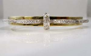 Vintage 1ct diamond bangle bracelet