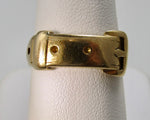 Vintage yellow gold buckle ring