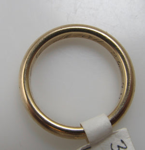 Dated 1898, 14k rose gold wedding band