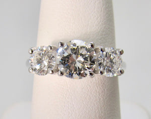 2.04ct 3 stone diamond ring