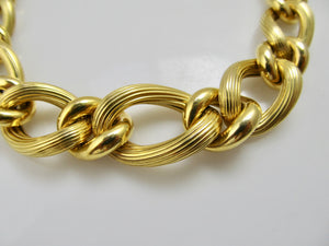 Modern 14k textured chain necklace