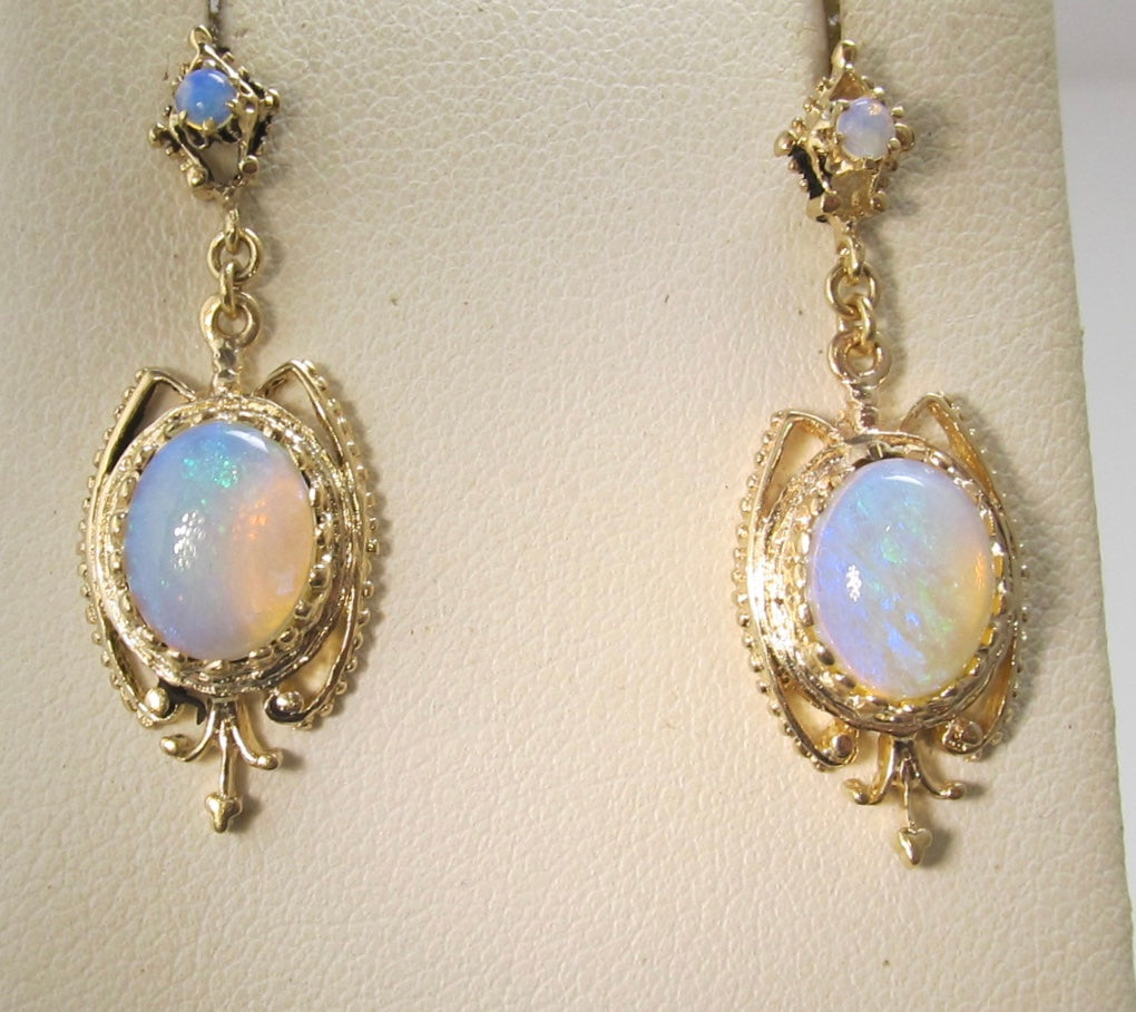Vintage opal drop earrings