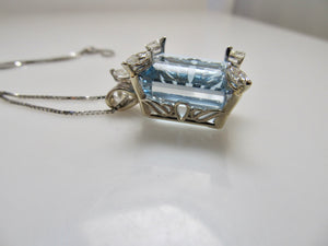 20.00ct aquamarine and diamond necklace