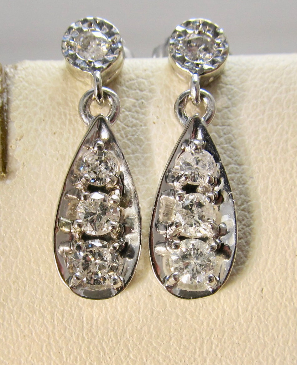 VIntage diamond drop earrings