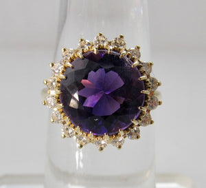 5.00ct amethyst diamond halo ring