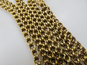 Long antique 14k yellow gold chain