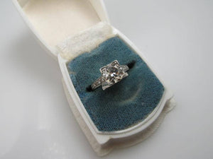 Antique Platinum Ring With A 1.30ct Center Diamond, Circa 1920