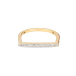 Adina Reyter Yellow Gold Pavé Flat Bar Ring