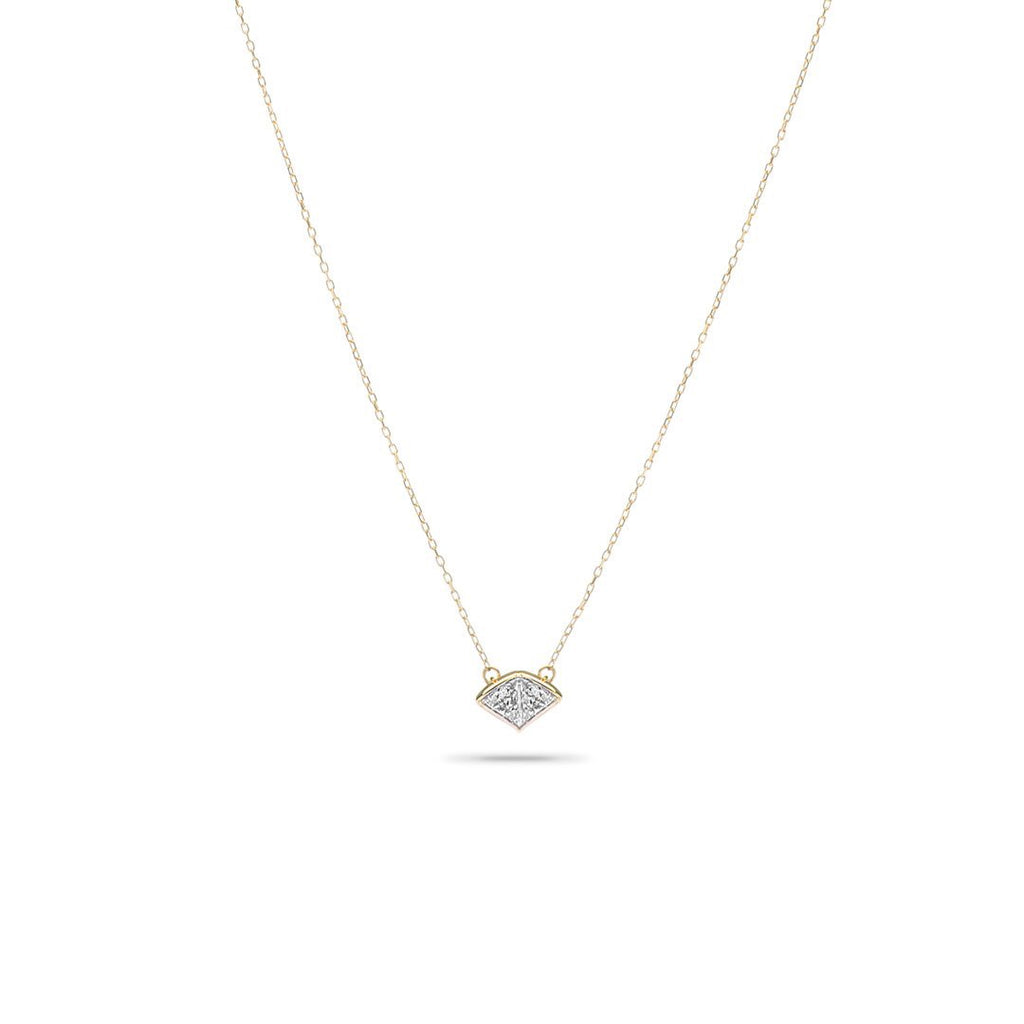 Adina Reyter Super Tiny Pavé Folded Fan Necklace