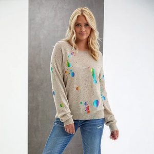 Brodie Cashmere rainbow Foil sweatshirt